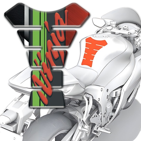 Kawasaki Tank Protector Center Ninja Logo High-Quality Design 