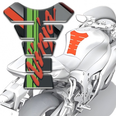 Kawasaki Tank Pad Motorbike Diagonal Patterns Design Ninja Logo 