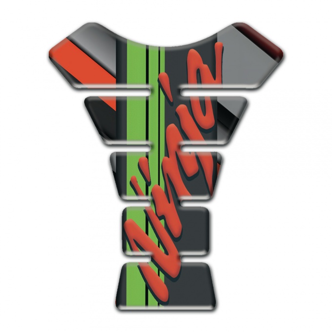 Kawasaki Tank Pad Motorbike Diagonal Patterns Design Ninja Logo 