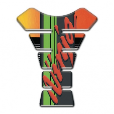 Kawasaki Tank Pad Motorbike Yellow Orange Colors Base Ninja Model 