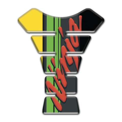 Kawasaki Tank Protector Yellow Black Halves background Ninja Model 