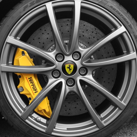 Ferrari Wheel Center Cap Domed Stickers Horse Logo