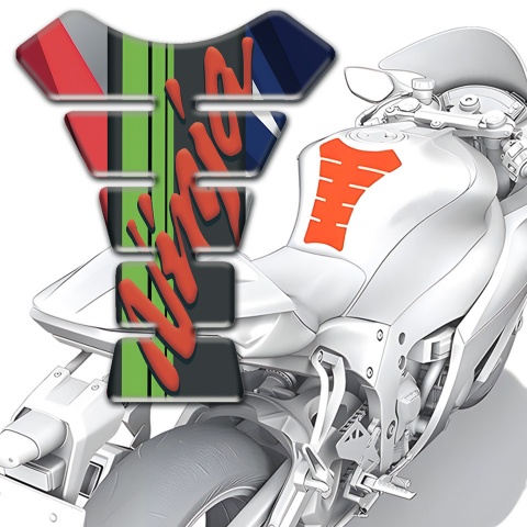 Kawasaki Tank Pad Motorbike Ninja Model with Multicolored Patterns 