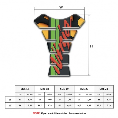 Kawasaki Tank Protector Yellow Parts base Ninja Style 