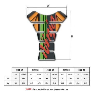 Kawasaki Tank Pad Protector Ninja Model Orange Details Base  