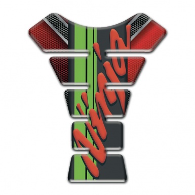 Kawasaki Tank Protector Ninja Redv Logo with Green Tape panel 