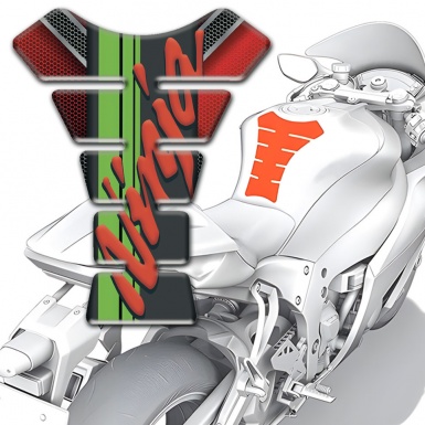 Kawasaki Tank Protector Ninja Redv Logo with Green Tape panel 