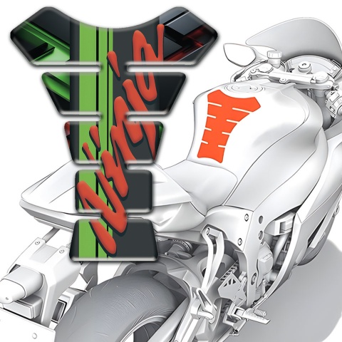 Kawasaki Tank Pad Motorbike Ninja Model with Green Diamond effect Base 