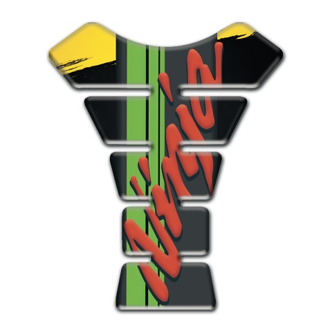 Kawasaki Tank Fuse Ninja Logo with Yellow Black Painting Decoration 