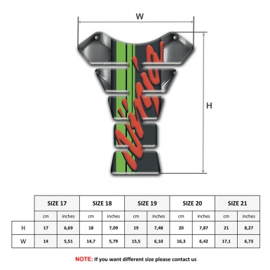 Kawasaki Tank Pad Motorbike Ninja Version Gray Leather Base 
