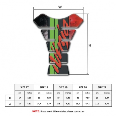 Kawasaki Tank Protector Ninja Logo Mixed Colors Base 