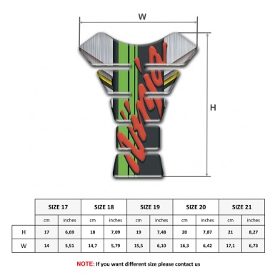 Kawasaki Tank Pad Protector Ninja Logo Silver Base Detail 
