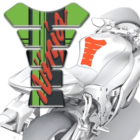 Kawasaki Tank Protector Ninja Logo Fresh Green Base Style 