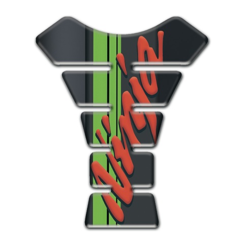 Kawasaki Tank Guard Pads Ninja Model Gray Black halves Base 