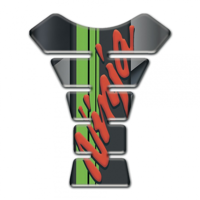 Kawasaki Tank Pad Protector Ninja Style Gray Diagonal Band Base 