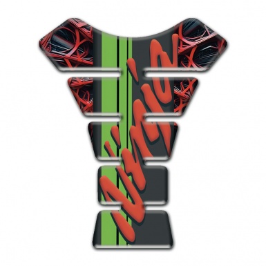 Kawasaki Tank Protector Nija Red logo 3D Spider web Design Base 