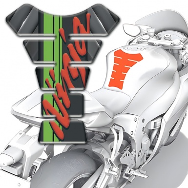 Kawasaki Tank Pad Protector Ninja Model and Gray Details Base Edition 