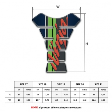 Kawasaki Tank Pad Motorbike Ninja Model Dark Blue Base 