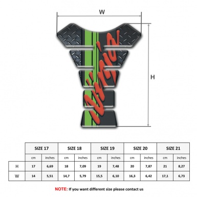 Kawasaki Tank Pad Protector Ninja Model Rough Base Effect 