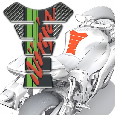 Kawasaki Tank Pad Motorbike Ninja Model Classic carbon Base Design 