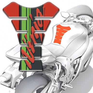 Kawasaki Tank Pad Protector Ninja Model Red Print Base 