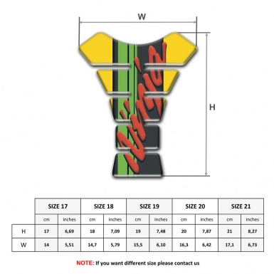 Kawasaki Tank Fuse Ninja Model Yellow Print Base 