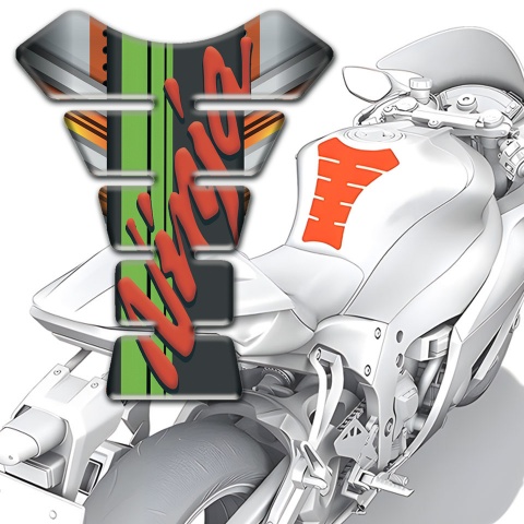 Kawasaki Tank Pad Motorbike Ninja Model Gray Copper Design Base 