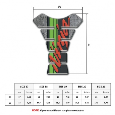 Kawasaki Tank Pad Protector Ninja Edeition Stone Base Design 