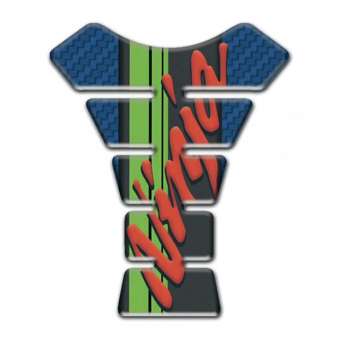 Kawasaki Tank Pad Motorbike Ninja Edition Navy Blue Carbon Print 