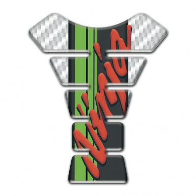 Kawasaki Tank Guard Pads Ninja Model White Carbon Print 