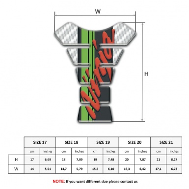 Kawasaki Tank Guard Pads Ninja Model White Carbon Print 