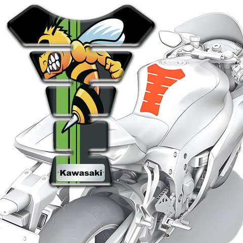 Kawasaki Tank Fuse Black Background Anime Logo Style 