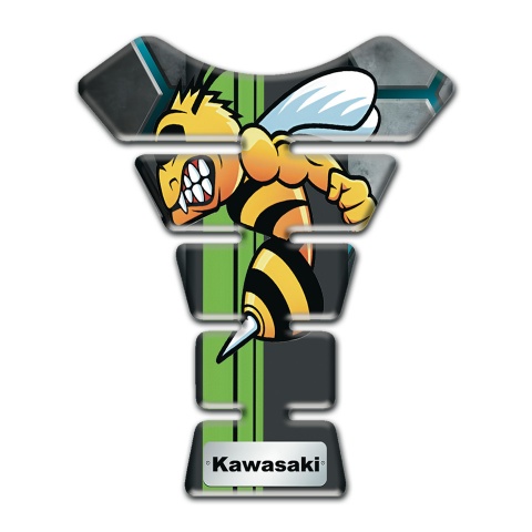 Kawasaki Tank Fuse Turquoise Chanels Base and Anime Logo Design 