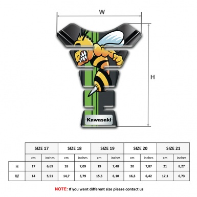 Kawasaki Tank Protector Silicone Sticker with Anime Logo Design 