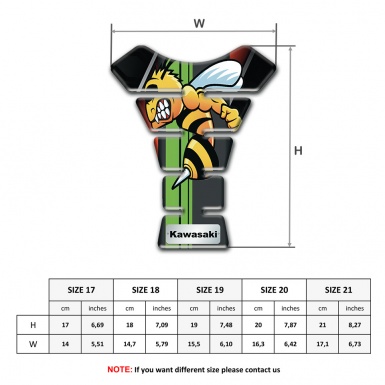 Kawasaki  Tank Pad Motorbike Premium Quality Model with Anime Logo