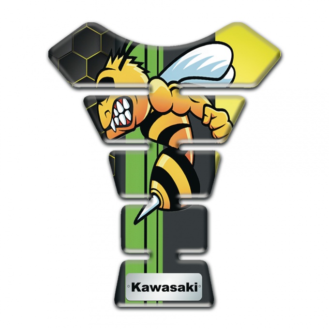 Kawasaki Tank Pad Motorbike Silicone Sticker with Cartoon Logo Style 