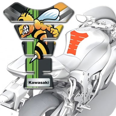 Kawasaki Tank Guard Pads High-Quality  Model with Cartoon Logo Style 