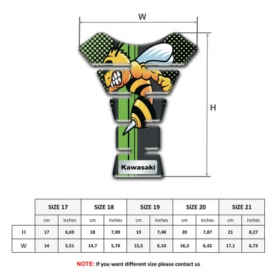 Kawasaki Tank Protector Green Dots Background with Cartoon Logo Design 