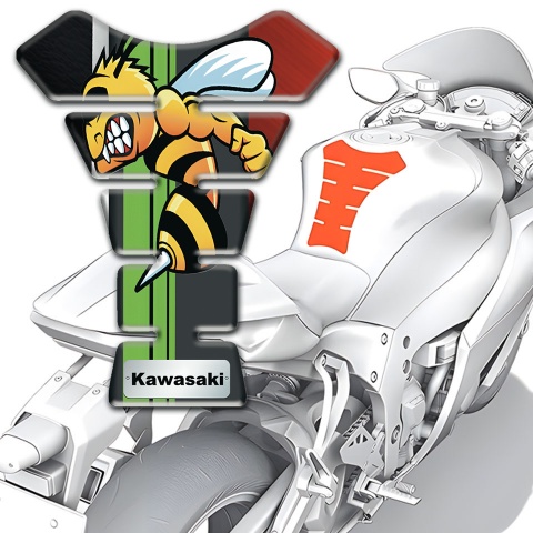 Kawasaki Tank Fuse Cartoon Logo Design Racing Edition 