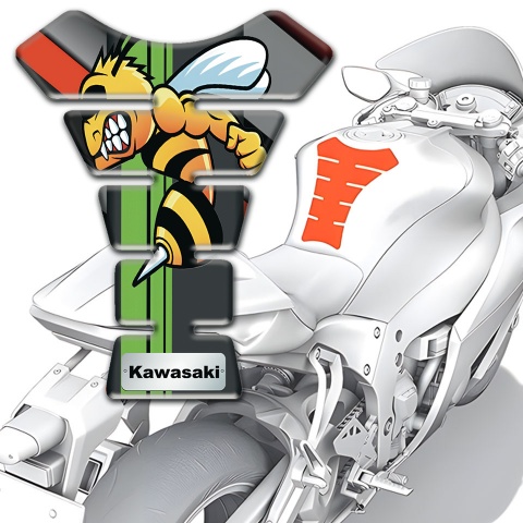 Kawasaki Tank Fuse Diagonal Patterns Background Anime Logo Style 