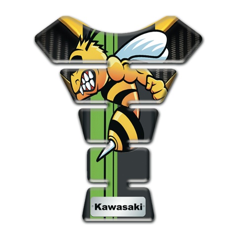 Kawasaki Tank Guard Pads Amazing Design with Cartoon Logo