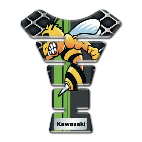 Kawasaki Tank Protector Large Mesh efffect with Cartoon Logo Style 
