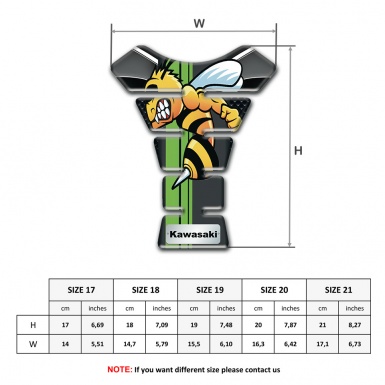 Kawasaki Tank Protector Cartoon logo Anti Slip Sticker 