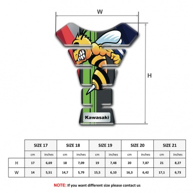 Kawasaki Tank Pad Protector Multicolored base with Anime logo 