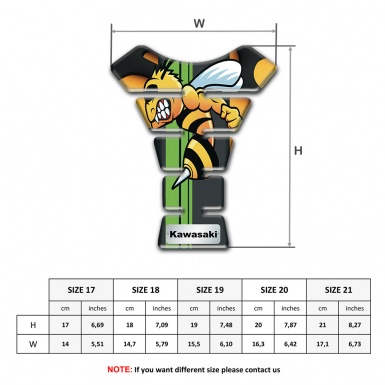 Kawasaki Tank Fuse Yellow Black DEcoration Cartoon Logo style 