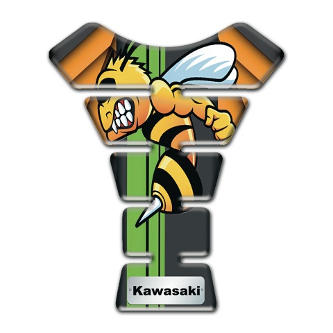Kawasaki Tank Protector Orange Parts design with Cartoon Logo Edition 