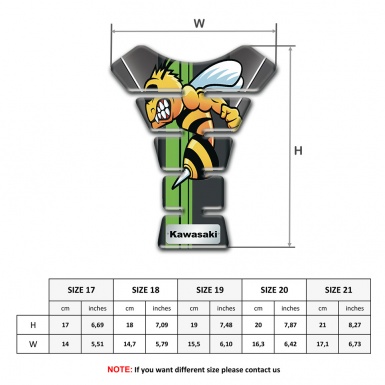 Kawasaki Tank Fuse Dark Gray with White Stripe background and Cartoon Logo 
