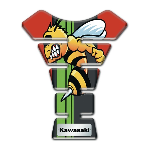 Kawasaki Tank Fuse Red Base with Cartoon Logo Panel 