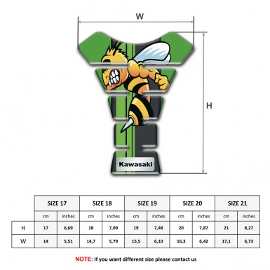 Kawasaki Tank Protector Green Base with Caartoon logo Panel 