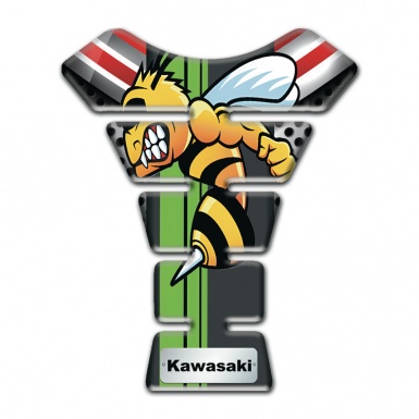 Kawasaki Tank Guard Pads Amazing Cartoon Logo Design 